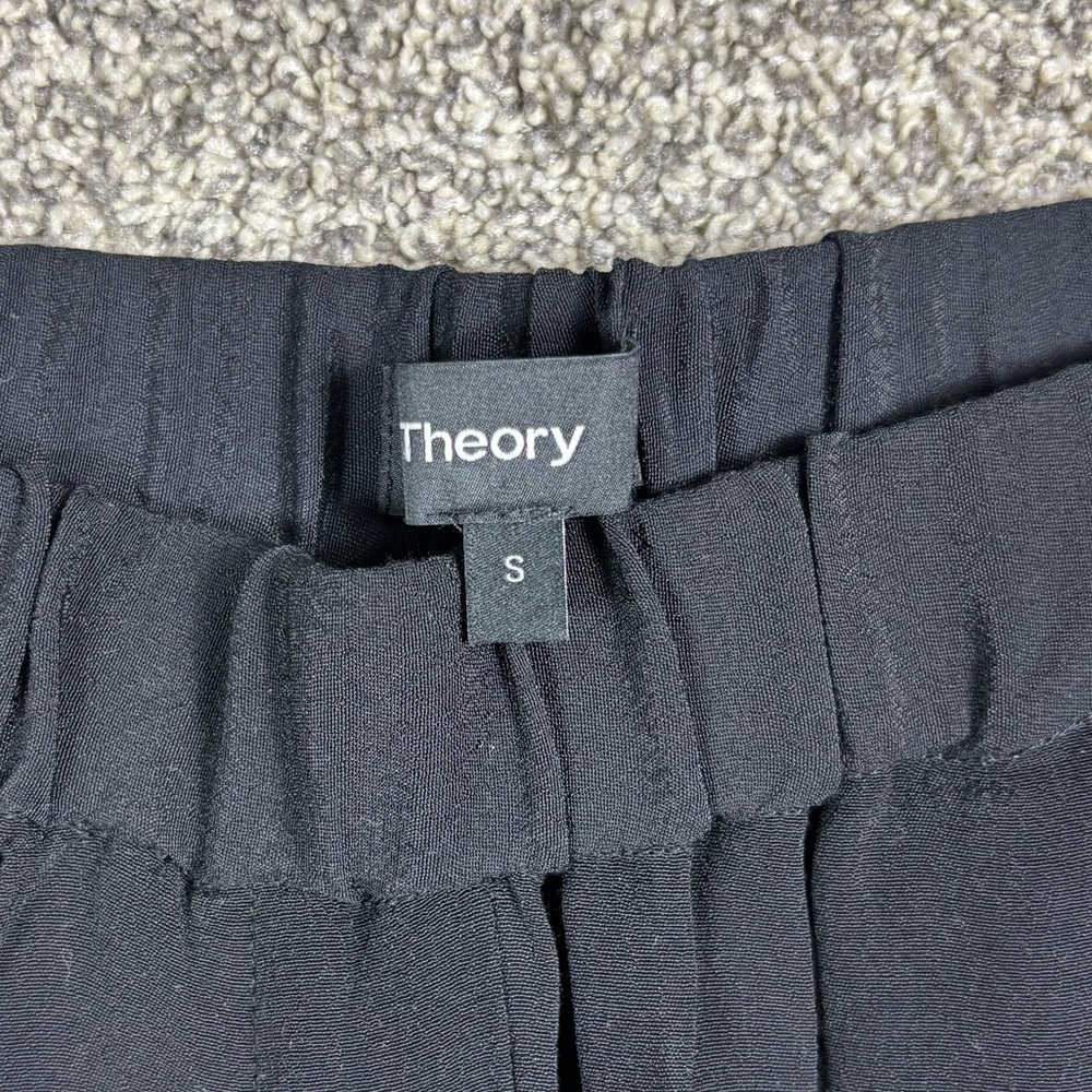 Theory Alkes‎ Ghost Embroidered Placed Eyelet Wide Leg Crepe Pants Size S - Picture 6 of 9